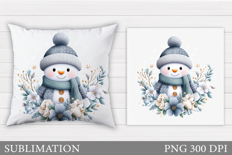 Christmas Snowman Pillow. Christmas Pillow Design