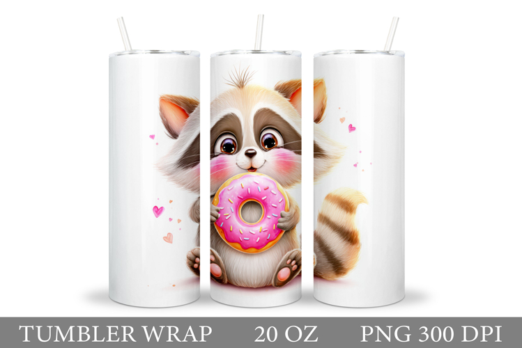 Valentines Raccoon Tumbler. Valentines Tumbler Sublimation