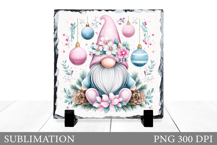 Christmas Gnome Sublimation. Christmas Gnome Slate Design