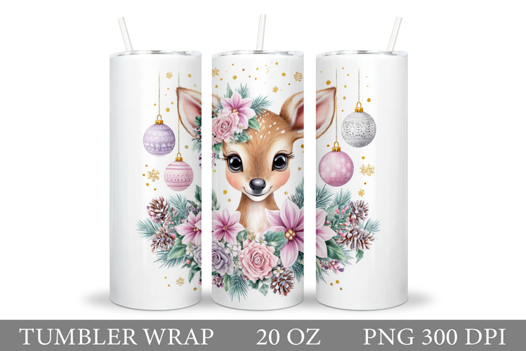 Christmas Deer Tumbler Design. Christmas Tumbler Sublimation