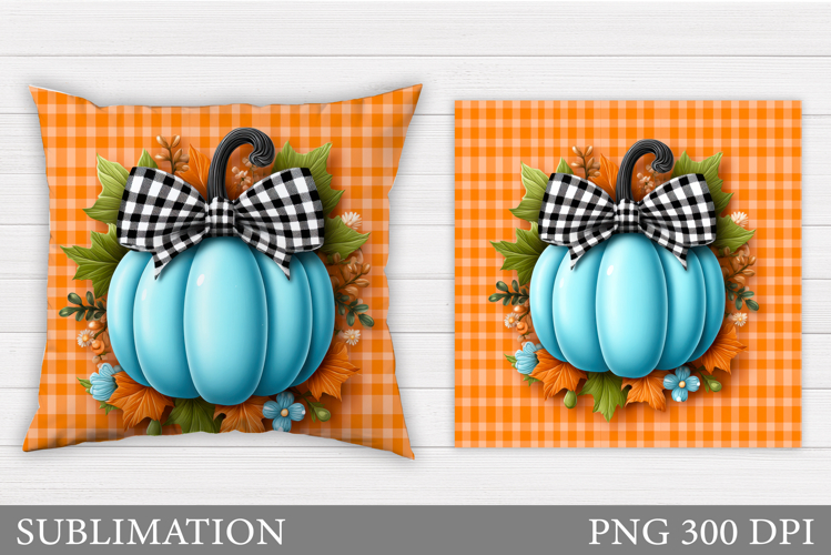Fall Pumpkin Pillow Design. Pumpkin Sublimation