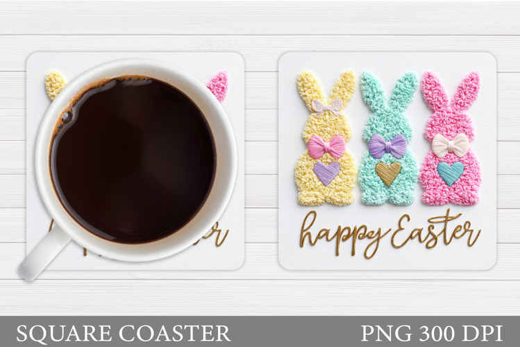 Easter Bunny Coaster Design. Easter Coaster Sublimation