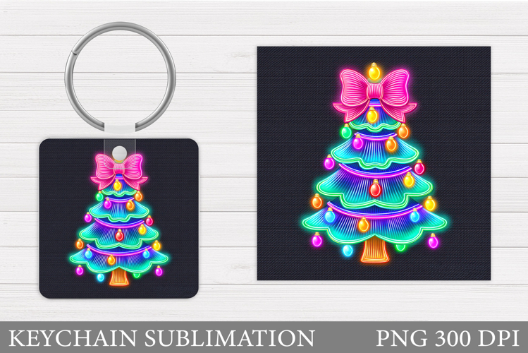 Christmas Tree Keychain. Christmas Keychain Sublimation