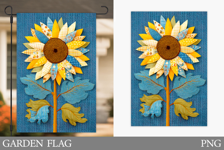 Sunflower Garden Flag. Floral Garden Flag Design