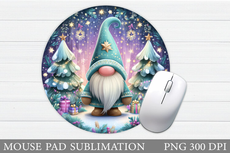 Christmas Gnome Mouse Pad. Christmas Mouse Pad Sublimation example image 1