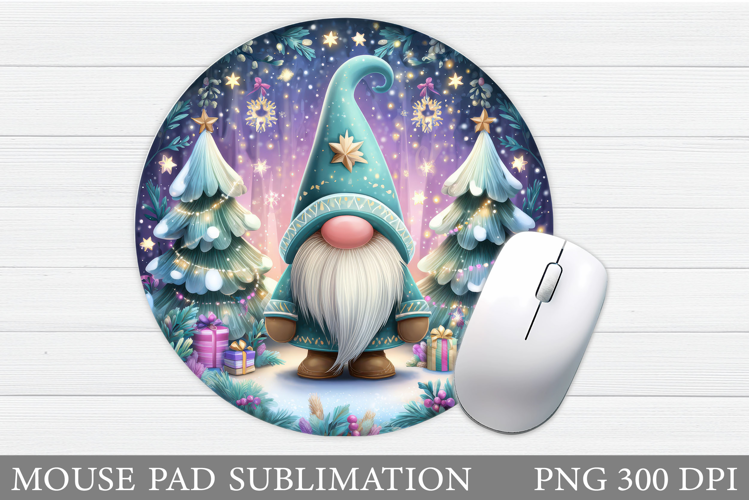 Christmas Gnome Mouse Pad. Christmas Mouse Pad Sublimation