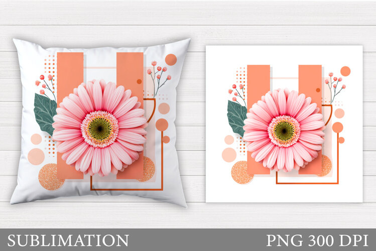 Flowers Pillow Design. Floral Pillow Sublimation example image 1