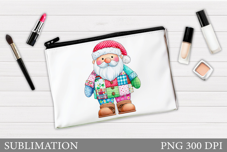 Santa Claus Cosmetics Bag. Christmas Makeup Bag Sublimation