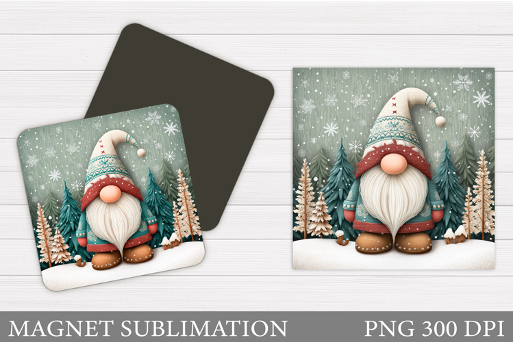 Christmas Gnome Magnet. Christmas Magnet Sublimation