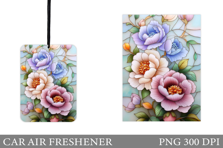 Flowers Car Air Freshener. Car Air Freshener Sublimation