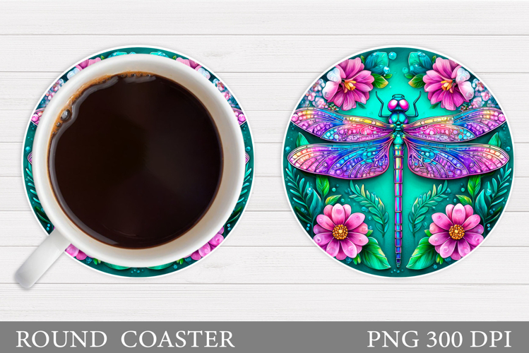 Dragonfly Coaster Design. Dragonfly Sublimation