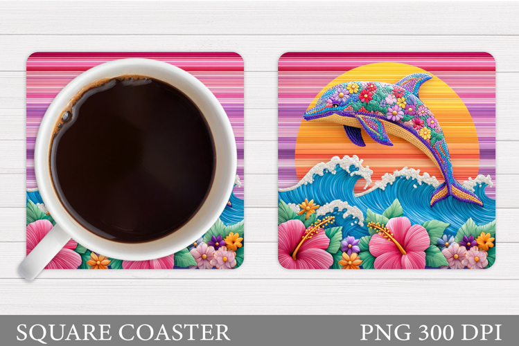 Dolphin Coaster Design. Dolphin Sublimation