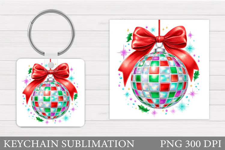 Christmas Keychain Design. Christmas Sublimation