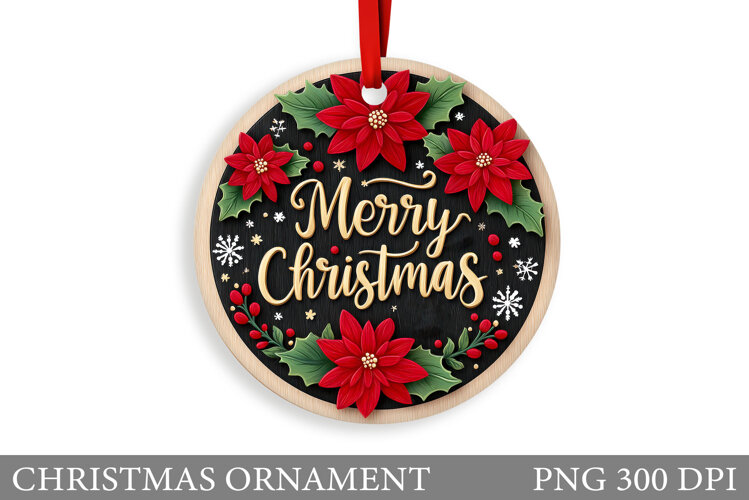 Christmas Ornament Sublimation. Winter Christmas Ornament example image 1