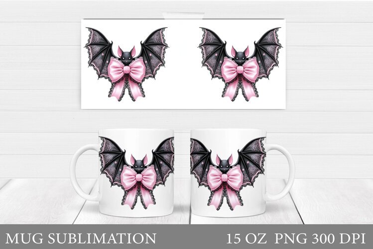 Halloween Bat Mug Design. Halloween Mug Sublimation example image 1
