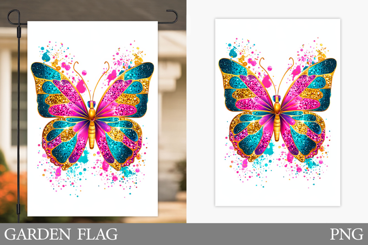 Butterfly Garden Flag Design. Butterfly Sublimation