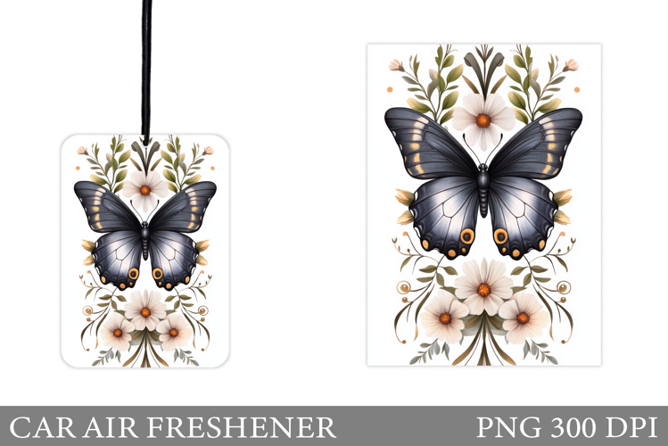 Butterfly Car Air Freshener Design. Butterfly Sublimation