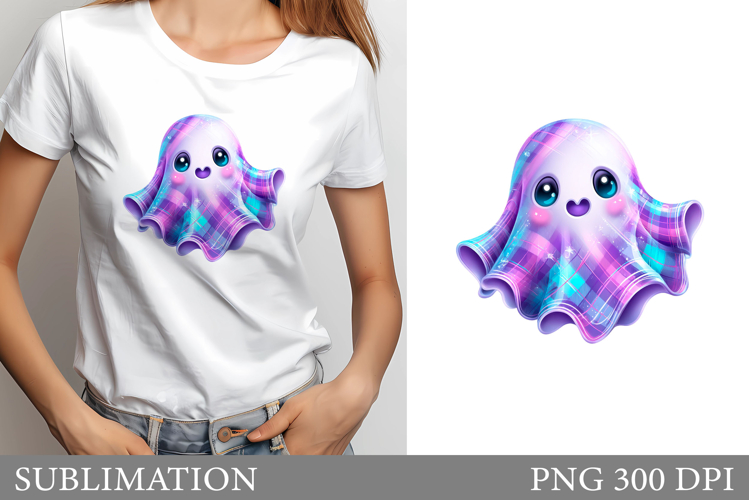 Halloween Ghost Sublimation. Cute Ghost T-Shirt Design