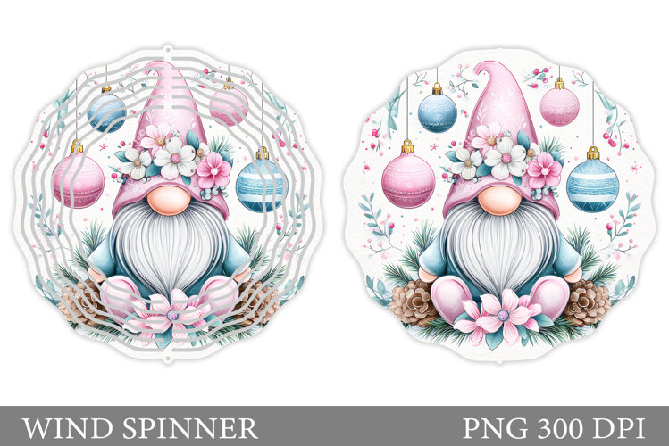 Christmas Gnome Wind Spinner. Christmas Wind Spinner Design example image 1