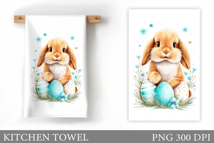Easter Bunny Kitchen Towel. Bunny Kitchen Towel Sublimation