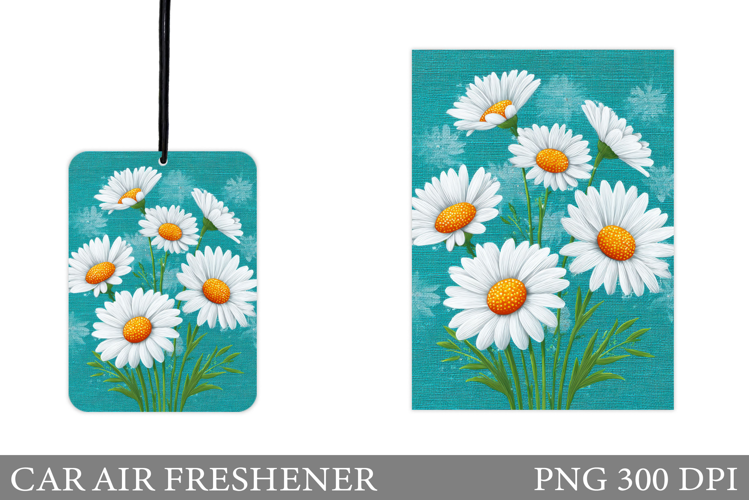 Daisy Flowers Car Air Freshener. Floral Car Air Freshener De
