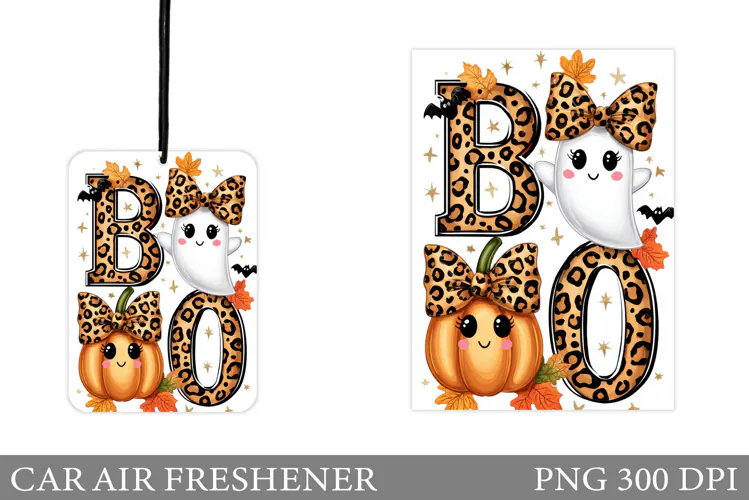 Boo Ghost Car Air Freshener. Halloween Car Air Freshener