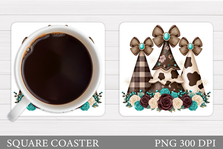 Christmas Tree Coaster Design. Christmas Coaster Sublimation