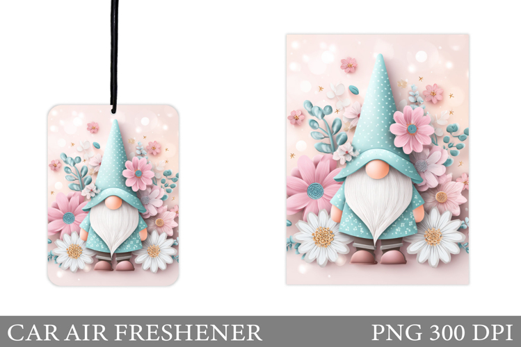 Cute Gnome Car Air Freshener. Cute Gnome Sublimation