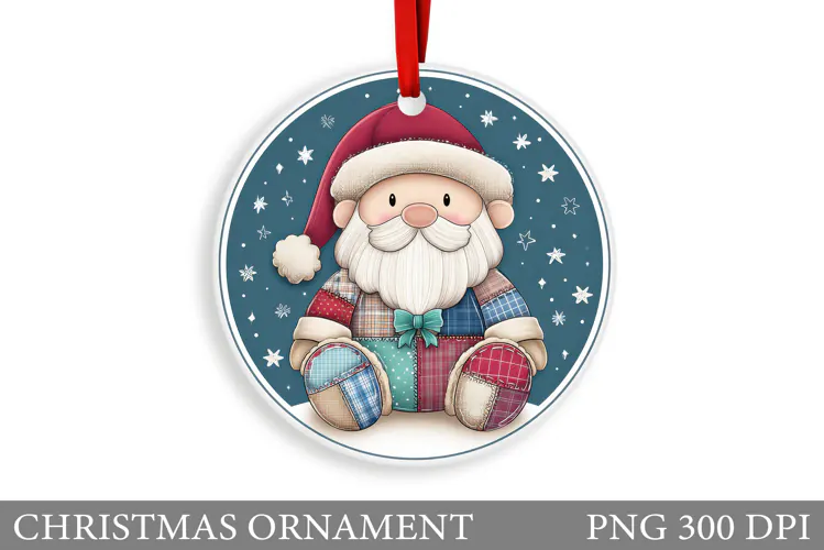 Cute Santa Claus Christmas Ornament. Santa Claus Sublimation