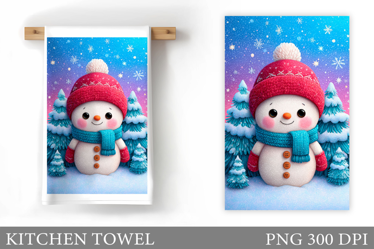 Cute Dog Kitchen Towel. Christmas Dog Kitchen Towel Design