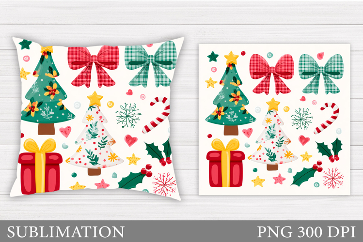 Christmas Pillow Design. Christmas Sublimation