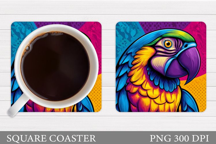 Parrot Coaster Design. Parrot Coaster Sublimation