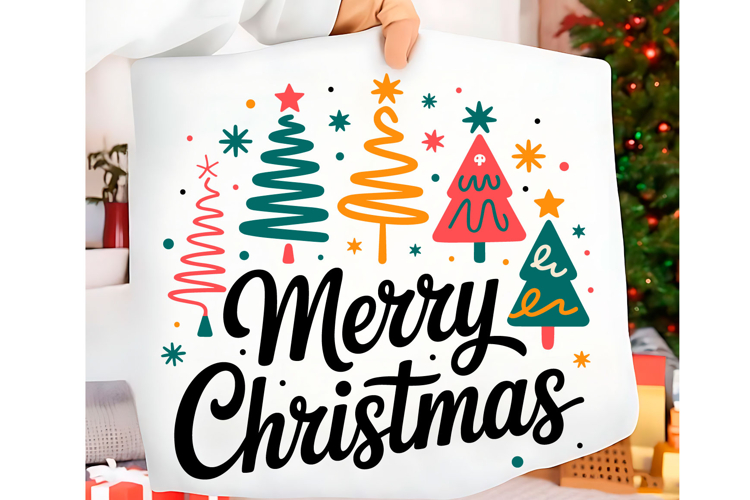 Merry Christmas SVG PNG, Christmas Trees