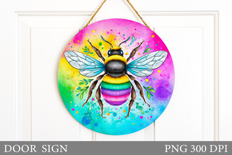 Bee Door Sign Design. Bee Sublimation