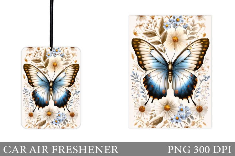 Butterfly Car Air Freshener Design. Butterfly Sublimation
