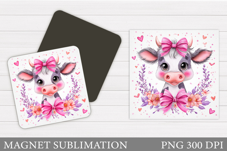 Cute Cow Magnet Design. Cute Cow Sublimation