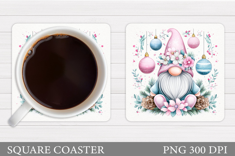 Christmas Gnome Coaster. Christmas Coaster Sublimation