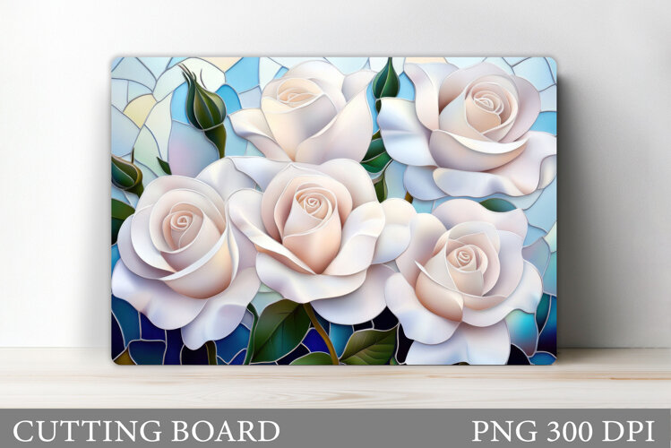 Roses Cutting Board. Flowers Cutting Board Sublimation example image 1
