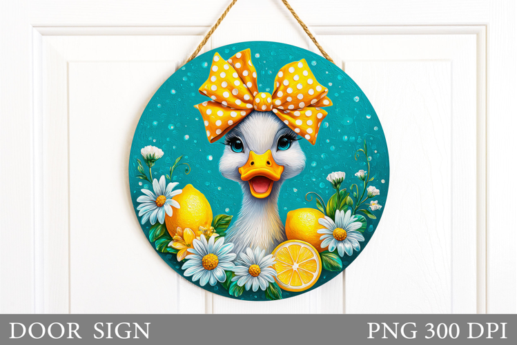 Cute Duck Door Sign Design. Duck Sublimation