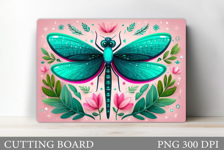 Dragonfly Cutting Board Design. Dragonfly Sublimation