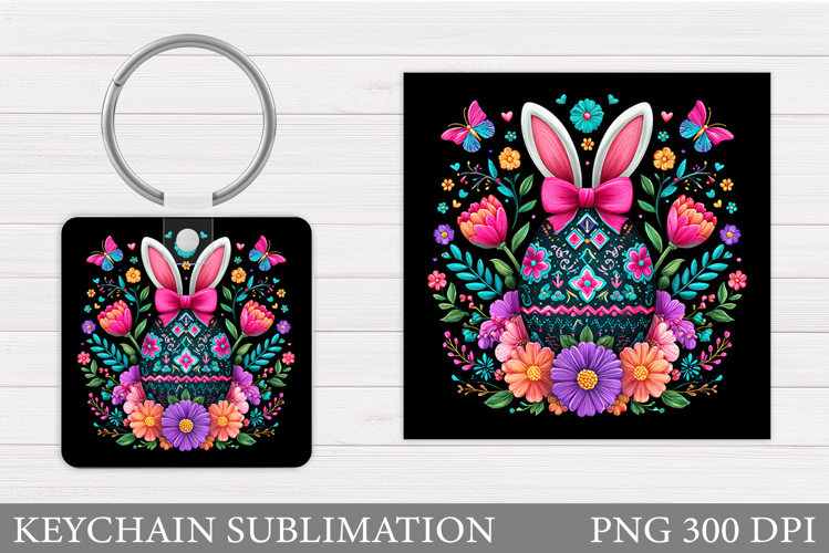 Easter Egg Keychain Design. Easter Keychain Sublimation