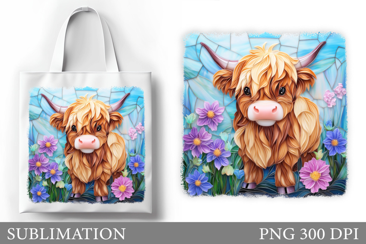 Cute Cow Tote Bag Sublimation. Cow Flowers Sublimation