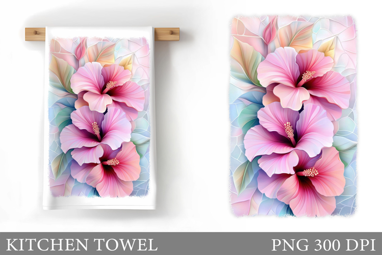 Flowers Kitchen Towel. Floral Kitchen Towel Design