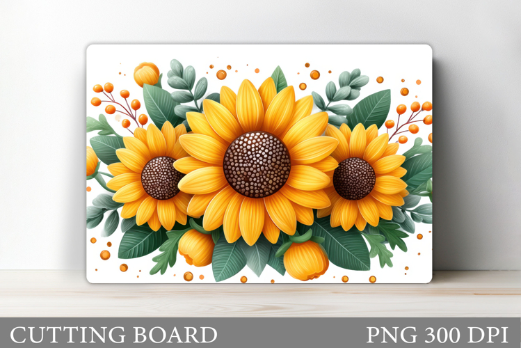 Sunflowers Cutting Board. Flowers Kitchen Cutting Board