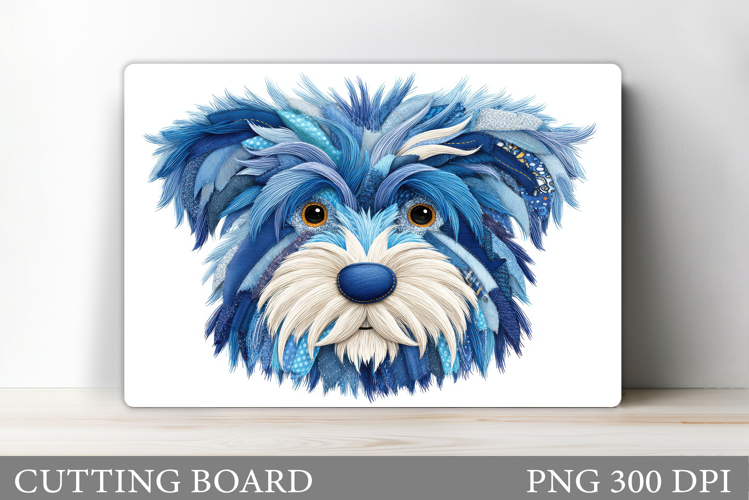 Patchwork Dog Cutting Board. Patchwork Dog Sublimation