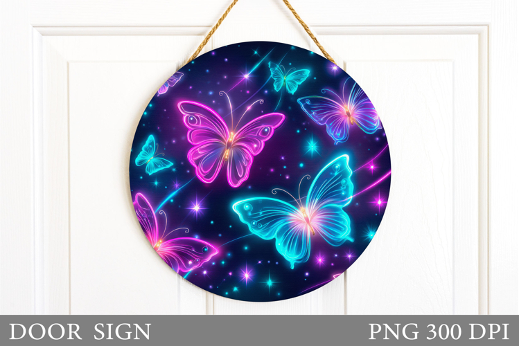 Butterflies Door Sign Design. Butterflies Sublimation