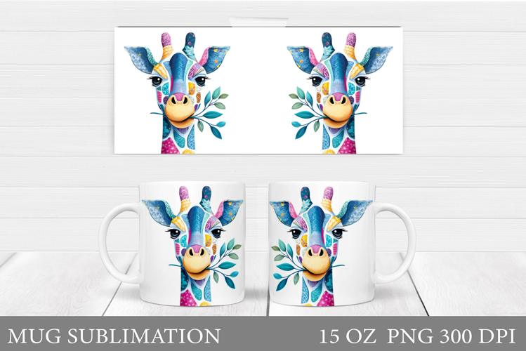 Cute Giraffe Mug Design. Cute Giraffe Sublimation