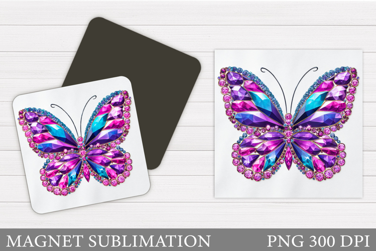 Diamond Butterfly Sublimation. Butterfly Magnet Design