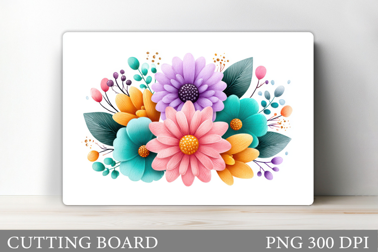 Flowers Cutting Board. Floral Cutting Board Sublimation