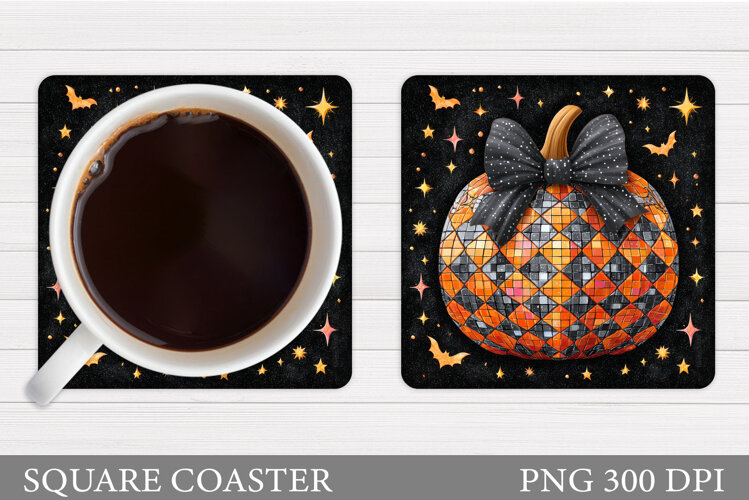 Halloween Pumpkin Coaster. Halloween Coaster Design example image 1